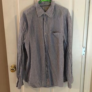 Banana Republic Blue Pinstripe Button Up